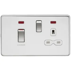 45A DP Switch & 13A Socket with Neons - Polished C