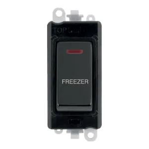 20AX Double Pole Switch With LED Module - Black -
