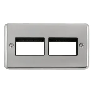 2 Gang MiniGrid Unfurnished Plate - 2 x 3 Aperture