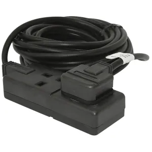 2 SKT 4M 13A HD EXT LEAD BLACK