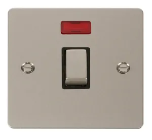 Ingot 20A 1 Gang DP Switch  + Neon  - Black