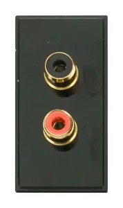 RCA/Phono X 2 Outlet - Black