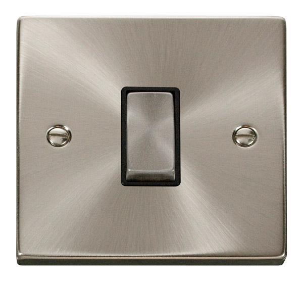 1 Gang 2 Way 'Ingot' 10AX Switch - Black