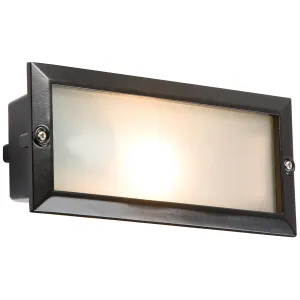 IP44 E27 Bricklight with Plain and Louvred Black C