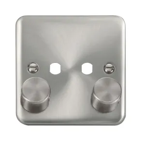 1 Gang Dimmer Plate & Knobs (800W Max) - 2 Apertur