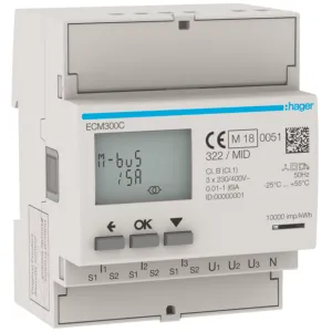 3Ph kWhmeter via CT 1-5A 4M MBUS MID
