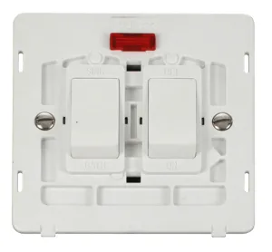 20A Sink & Bath Switch With Neon Insert - White
