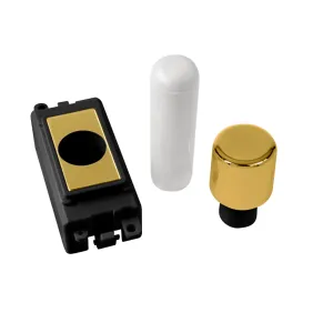 1 Module Dimmer Mounting Kit - Black - Polished Br