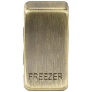Switch cover "marked FREEZER" - antique brass