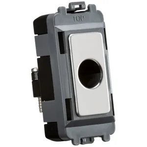 Flex outlet module (up to 10mm) - polished chrome
