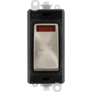 20AX Double Pole Switch With Neon Module - Black -