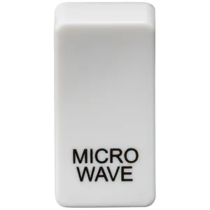 Switch cover "marked MICROWAVE" - white