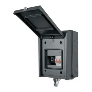5 Way Elucian Metal IP65 Garage Unit Anthracite Gr