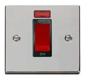 Deco - 50A 1 Gang Double Pole Switch With Neon - R