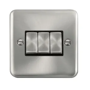 10AX Ingot 3 Gang 2 Way Plate Switch