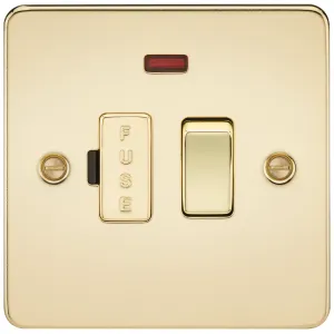 13A Switched Fused Spur Unit with Neon - Polished