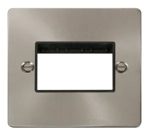 1 Gang Plate Triple Switch Aperture  - Black