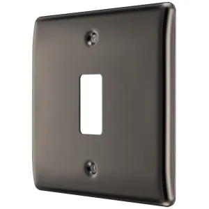 GRID FRONT PLATE MTL NX - BLACK NICKEL - 1 GANG