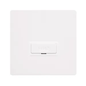 13A FUSED CONNECTION UNIT - METAL WHITE COVER PLAT