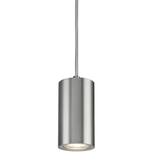 Dasan Single Short Fixed Round Pendant Brushed Chr
