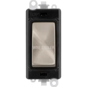20AX Double Pole Switch Module - Black - Brushed S