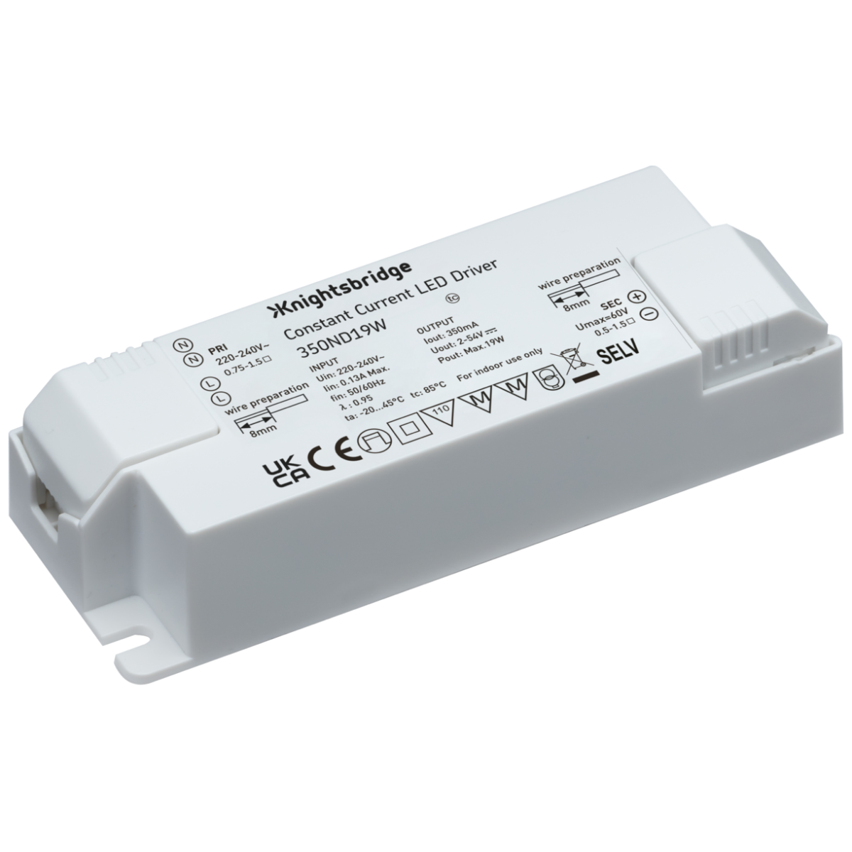Constant Current 350mA 2-54V 19W Driver