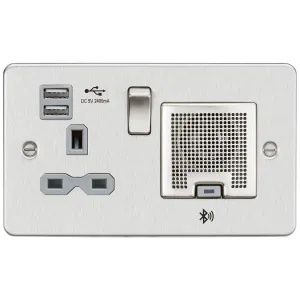 13A Socket Bluetooth Speaker and Dual USB A+A (5V