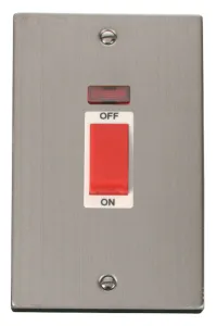 Deco - 50A 2 Gang Double Pole Switch With Neon (Ve