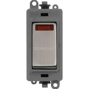 20AX Double Pole Switch With Neon Module - Grey -
