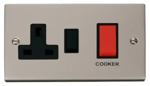 Deco - 50A Cooker Control Unit - Red/Black Rockers