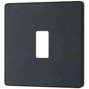 GRID FRONT PLATE - PCD EVOLVE - MATT GREY - 1 GANG