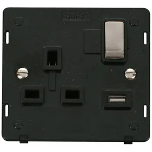 13A 1G Ingot Switched Socket With 2.1A USB Outlet