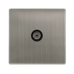SINGLE NON-ISOLATED COAXIAL OUTLET - STAINLESS STE