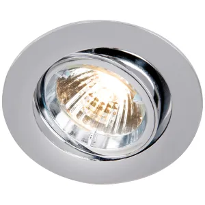 IP20 230V GU10 Chrome Recessed Tilt Twist & Lock D