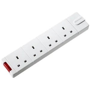 4 SKT 13A TRAILING SOCKET + IND WHITE