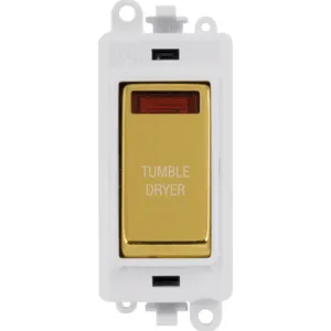 20AX Double Pole Switch With Neon Module - Polar W