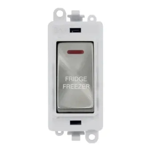20AX Double Pole Switch With LED Module - Polar Wh