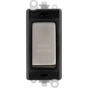 20AX Double Pole Switch Module - Black - Stainless