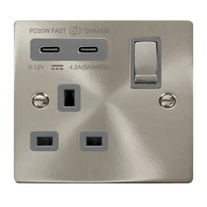 DECO 'INGOT' 13A 1 GANG SWITCHED SAFETY SHUTTER SO