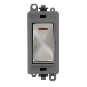20AX Double Pole Switch With LED Module - Grey - S
