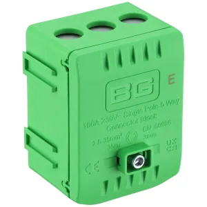 100A 5W CONNECTOR BLOCK E GREEN