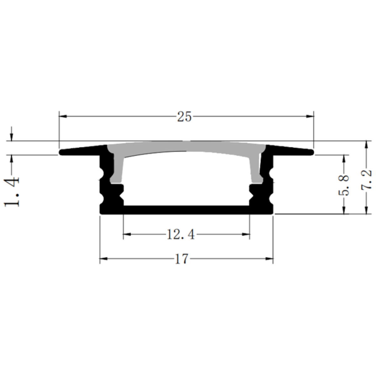 Profile, Recessed Mount