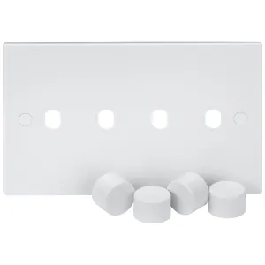 4G Dimmer Plate with Matching Dimmer Caps