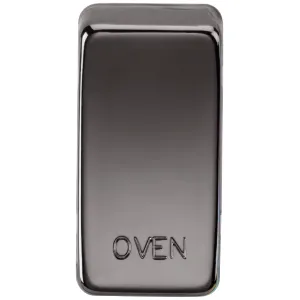 Switch cover "marked OVEN" - black nickel
