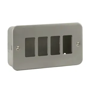 4 Gang GridPro Frontplate & Back Box