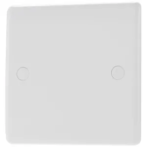 WHITE NEXUS MOULDED 1 GANG BLANK PLATE