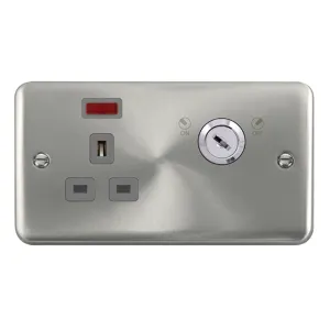 13A Ingot 1 Gang Double Pole Key Lockable Switched