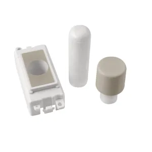 1 Module Dimmer Mounting Kit - White - Pearl Nicke