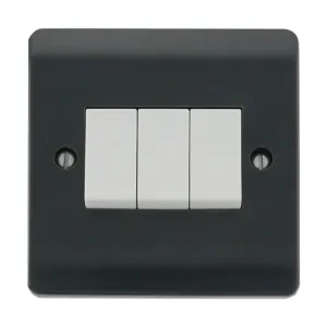 10AX 3 Gang 2 Way Switch Plate
