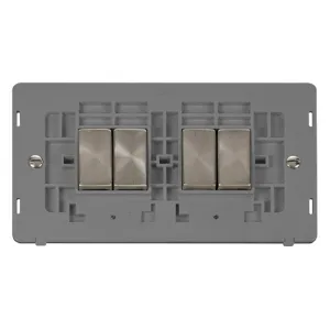 10AX Ingot 4 Gang 2 Way Plate Switch Insert
